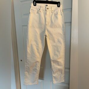 PAIGE White Crop Jeans